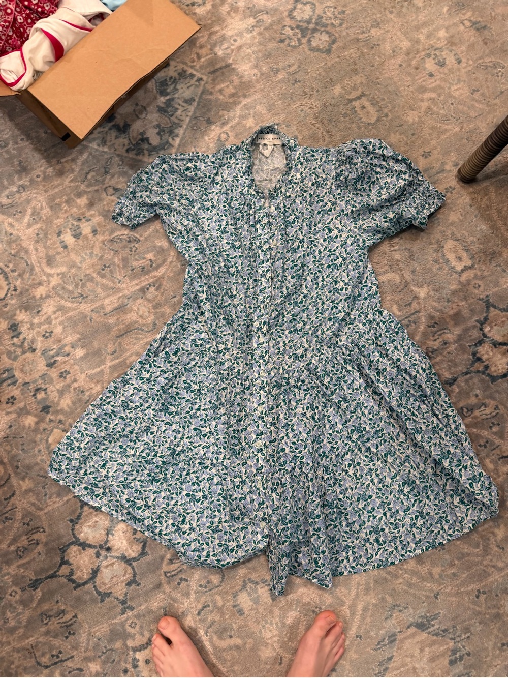 Apiece Apart Floral Shirtdress